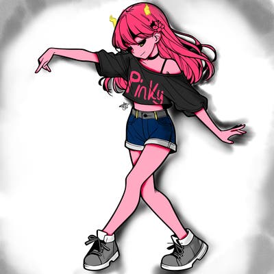 realistic girl danceing