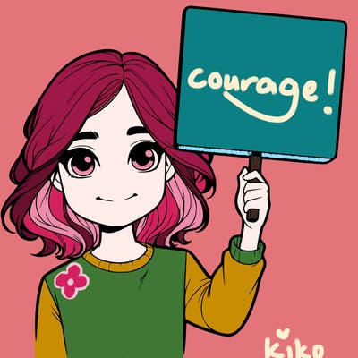 realistic girl holding up a sign