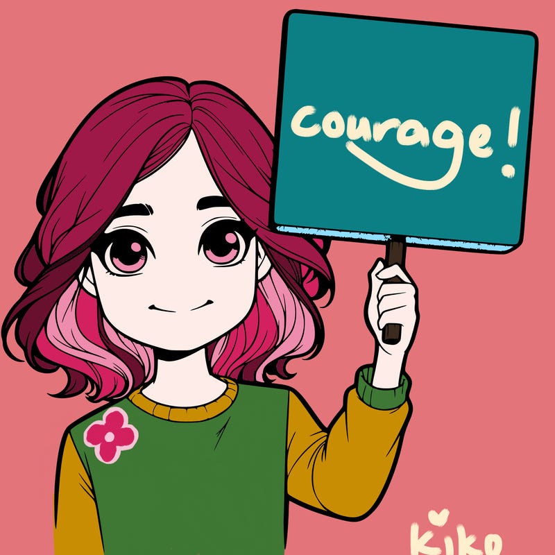 realistic girl holding up a sign