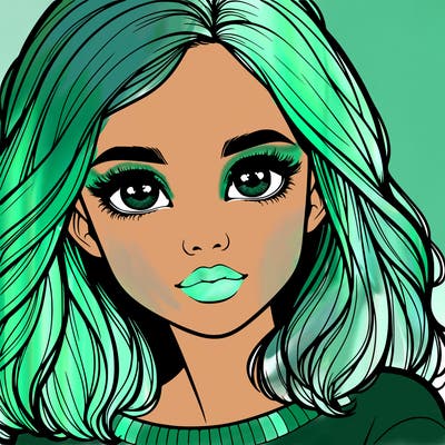 realistic girl whith cute eyes