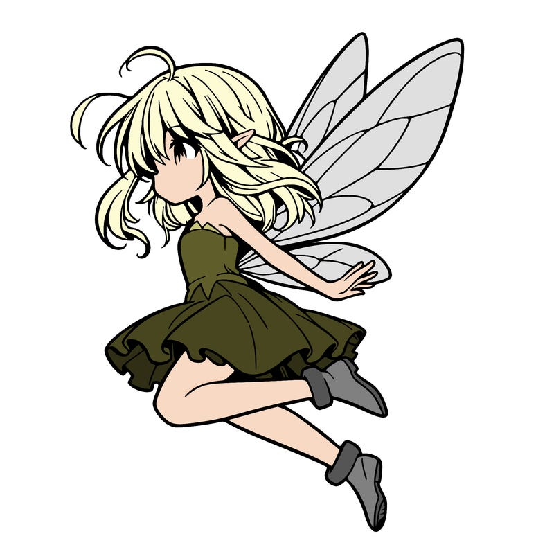 manga fairy flying