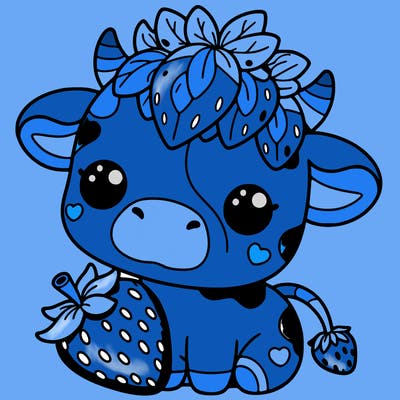 cute strawberry cow