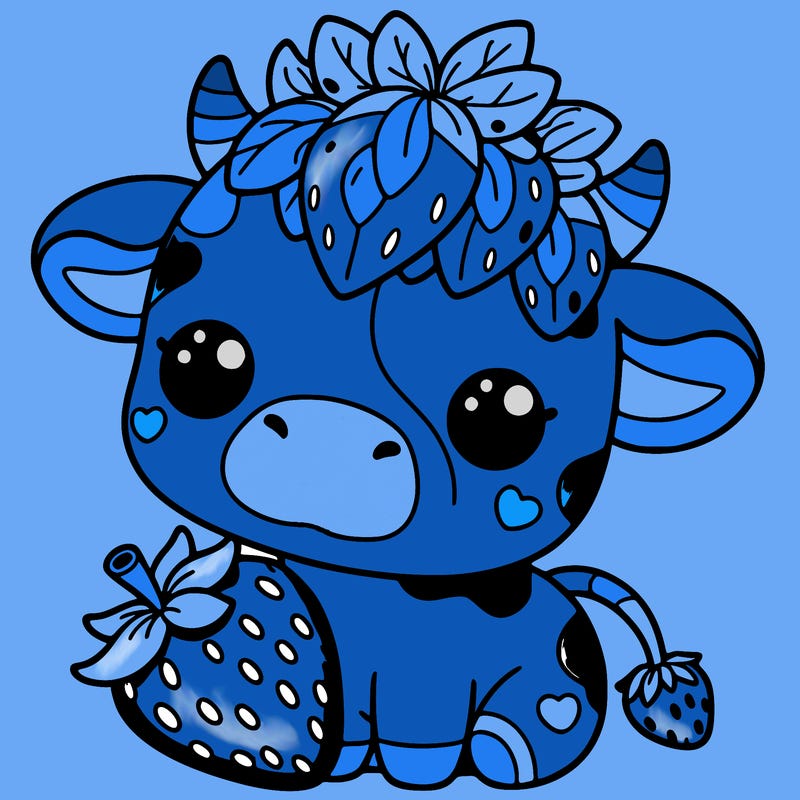 cute strawberry cow