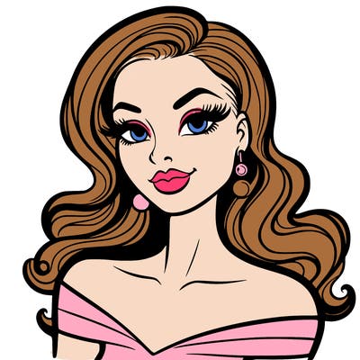 bold and clean: beautiful coquette woman