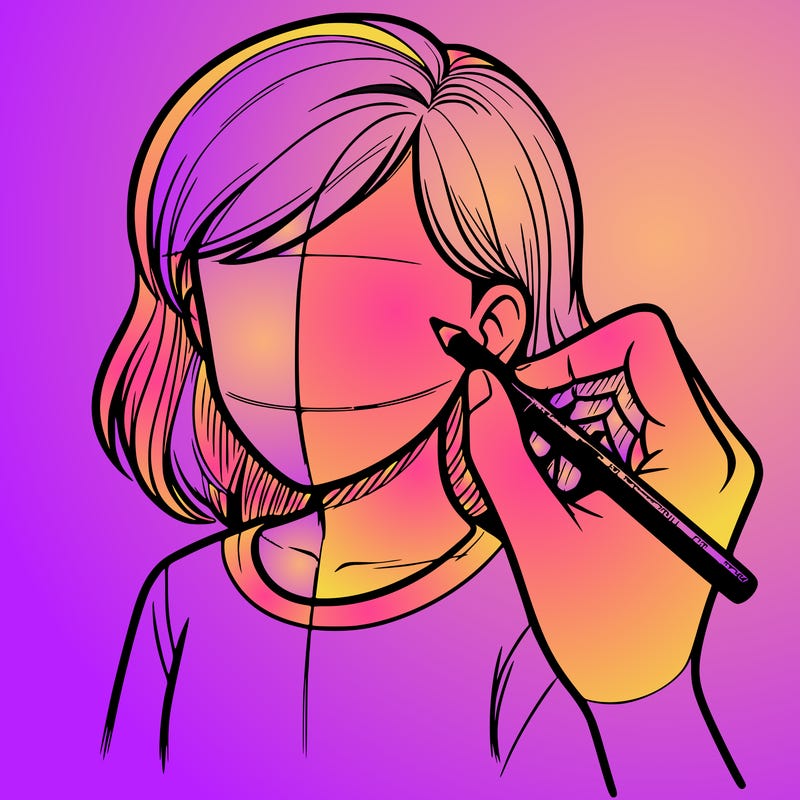 drawing a realistic person