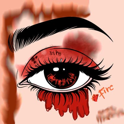 eye closed realistic