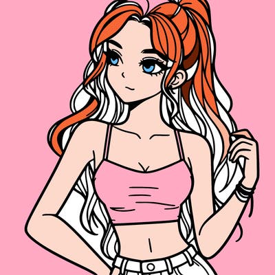 girl in crop top