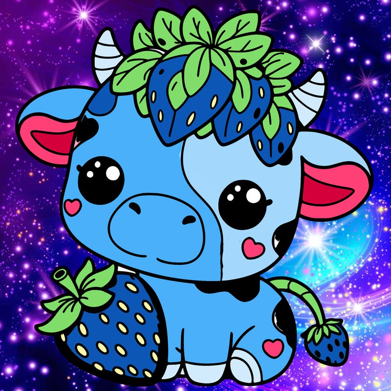 cute strawberry cow