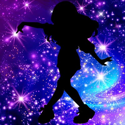 realistic girl danceing