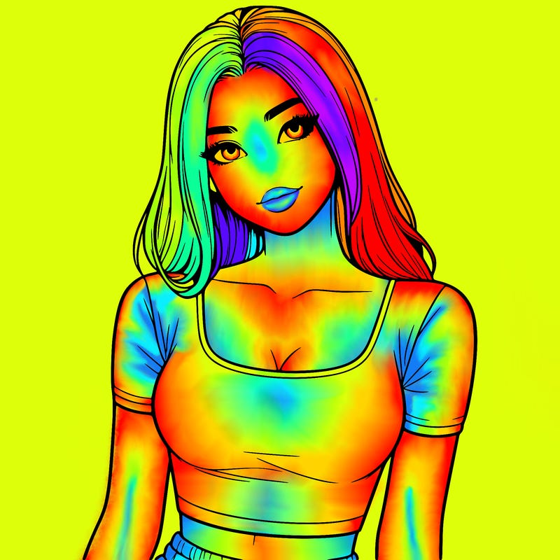 realistic girl with crop top