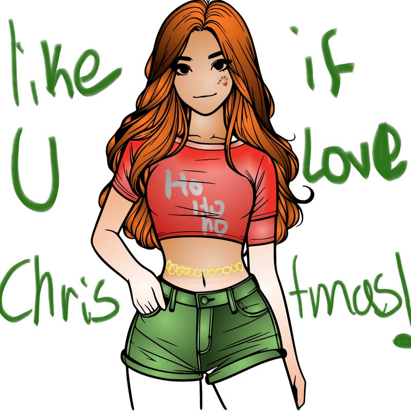 teenage girl with a crop top short shorts and long hair realistic