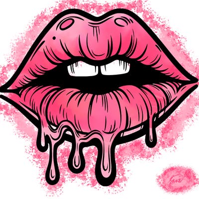 lips that look realistic and drip