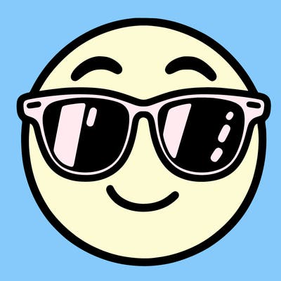 emoji with sunglasses