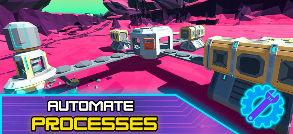 Factory - automation games inc - Automated assembly lines and industrial modules on a sci-fi alien planet in a factory simulator.