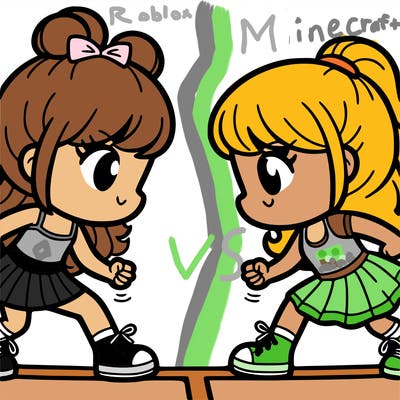 two girls versing each other