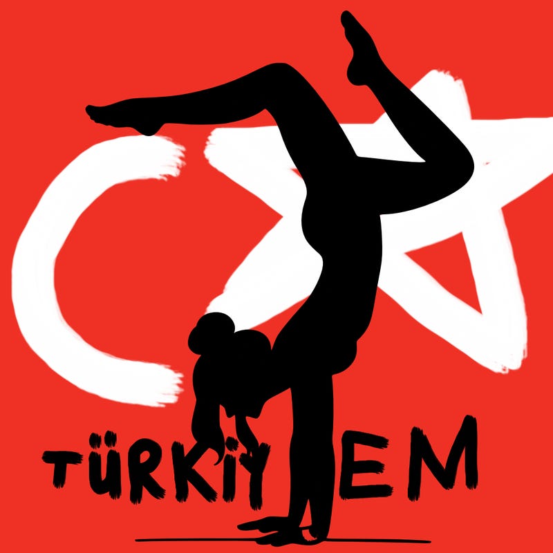 a woman doing a handstand