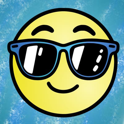 emoji with sunglasses