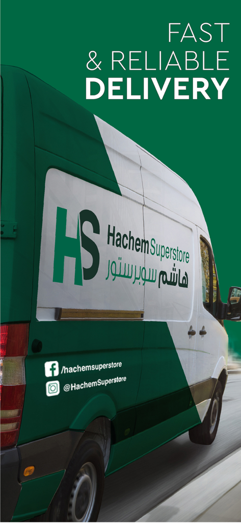 Hachem Online - Hachem Superstore delivery van for fast and reliable grocery orders