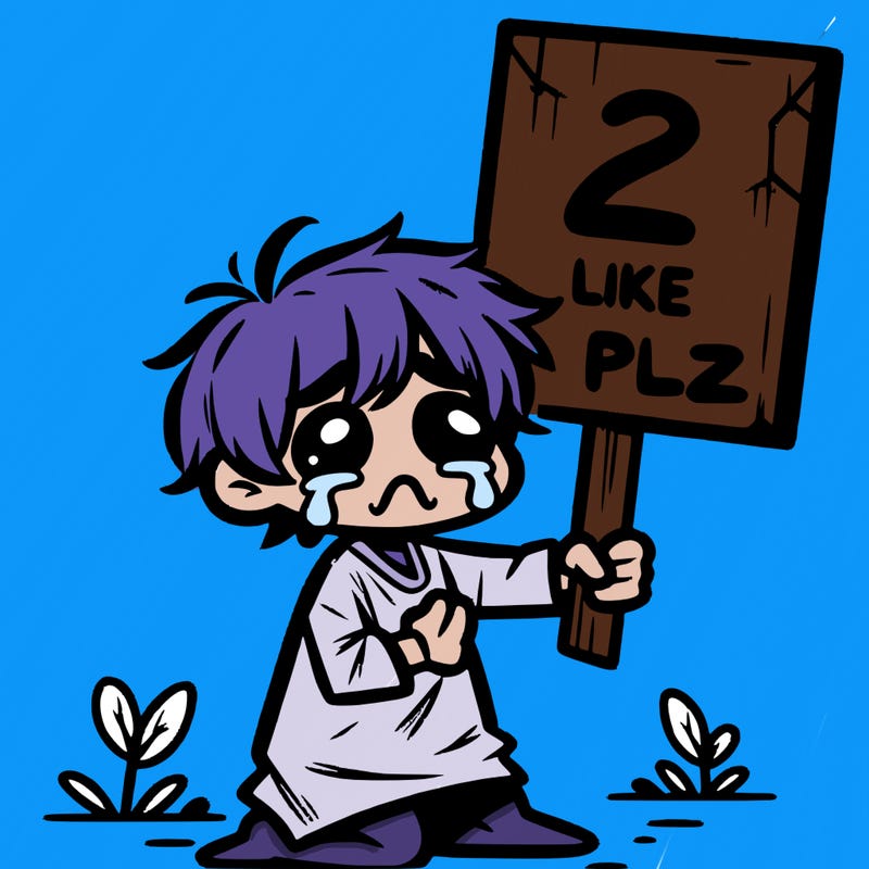 small poor toddler crying with sign that says 2 like plz