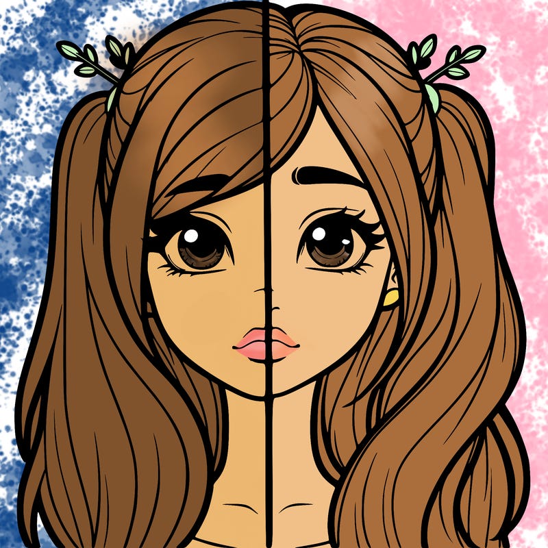 realistic girl split