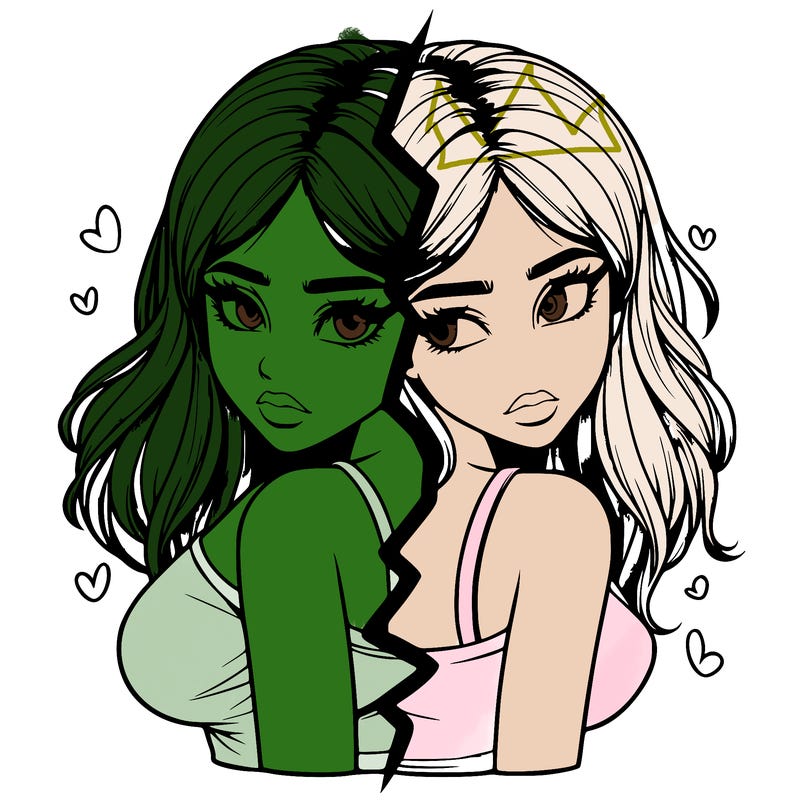 realistic girl split