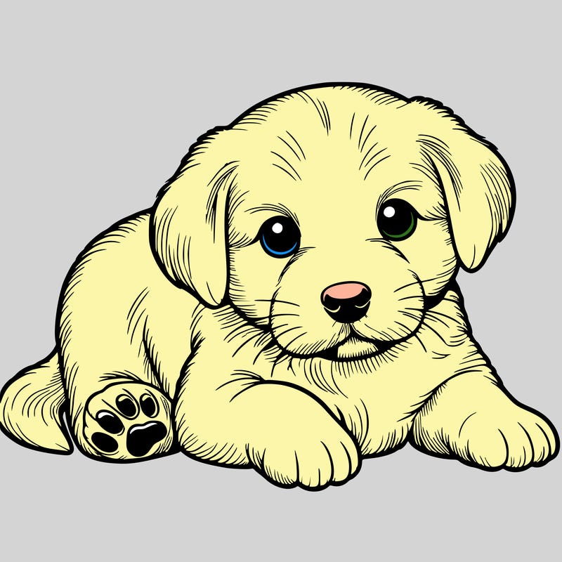 a cute realistic puppy