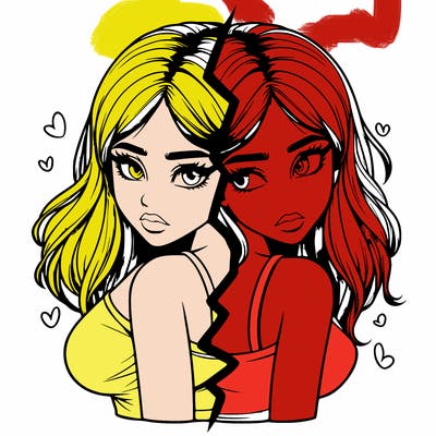 realistic girl split