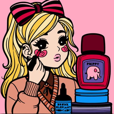 preppy girl with drunk elephant skincare