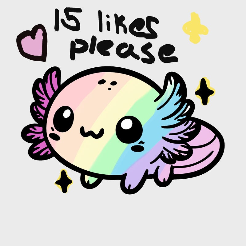 cute easy baby axolotl