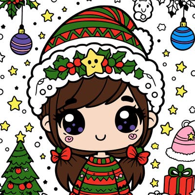christmas cute girl