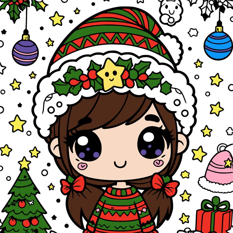 christmas cute girl