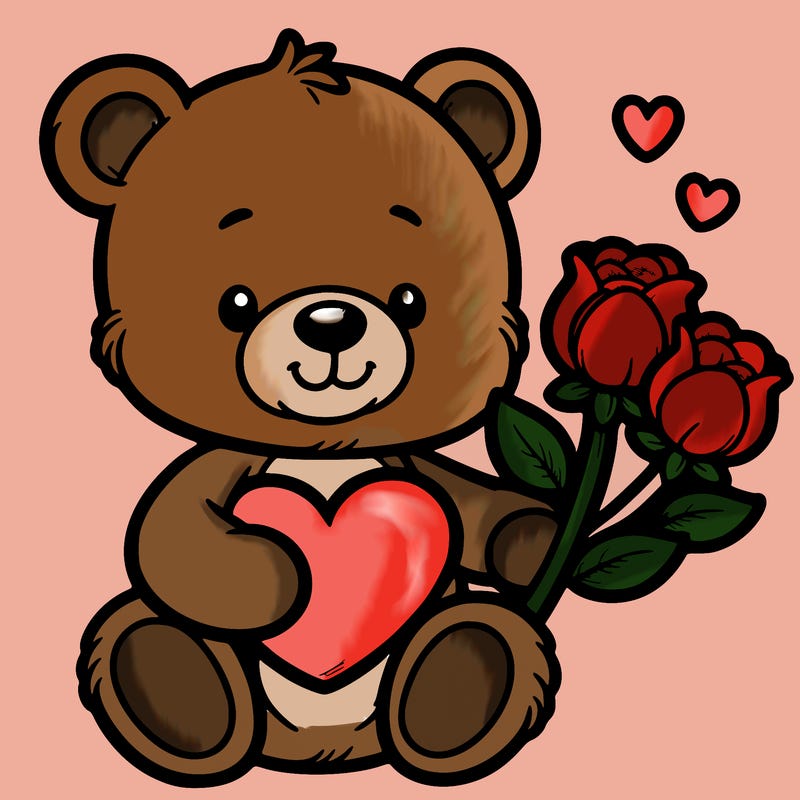 teddy bear a holding heart