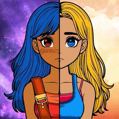 realistic girl split