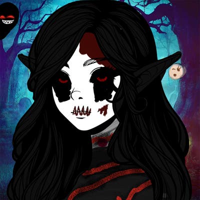 elf girl realistic dark fantasy