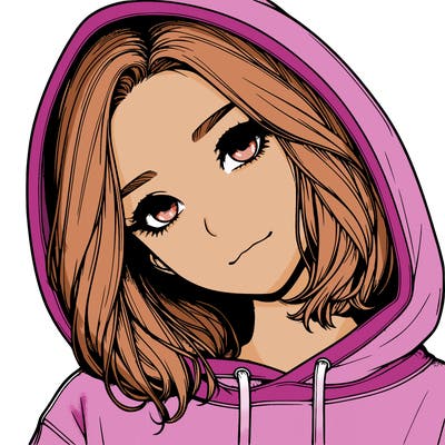 realistic girl with hoodie