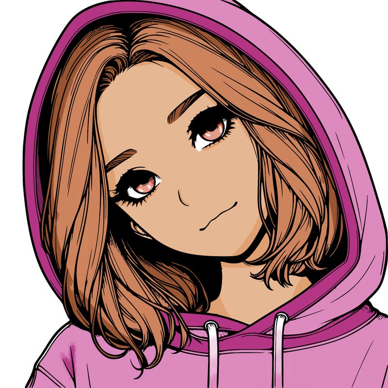realistic girl with hoodie