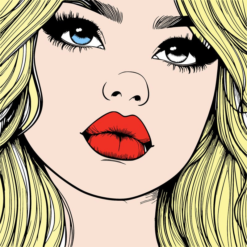 really realistic girl with lips