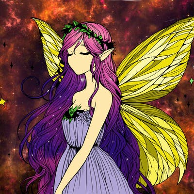 ethereal realistic fairy girl