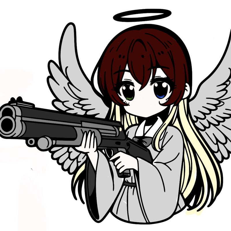 manga angel with a shot gun