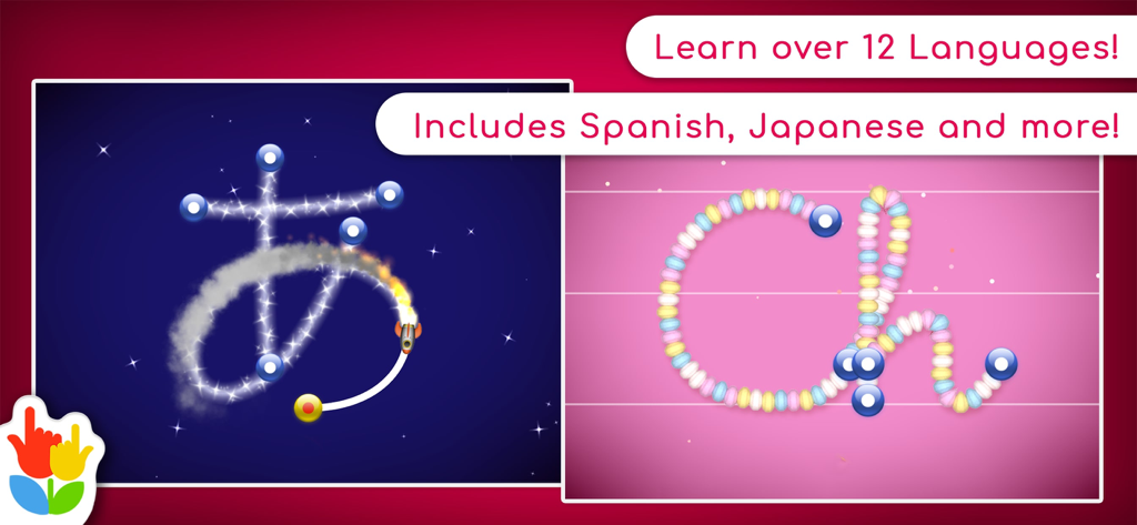 LetterSchool - Learn to Write! - Japanische und kursive Zeichen in der Lern-App LetterSchool nachzeichnen