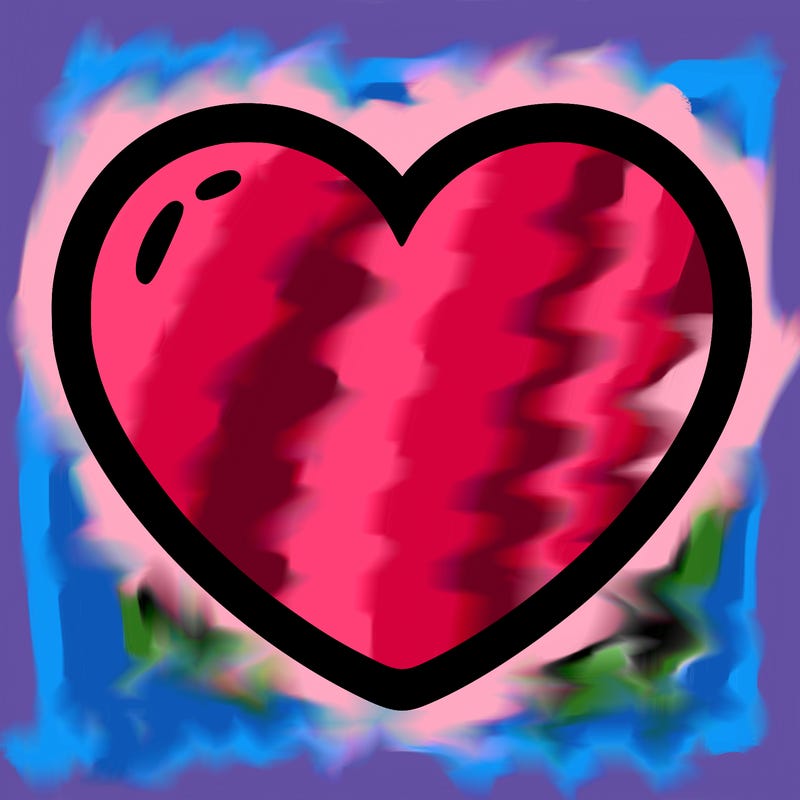 a blank heart