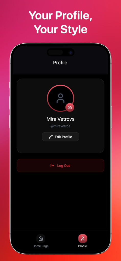 SoLive: Go Live Simulator - User profile interface for SoLive Go Live Simulator showing account details and an edit profile button.
