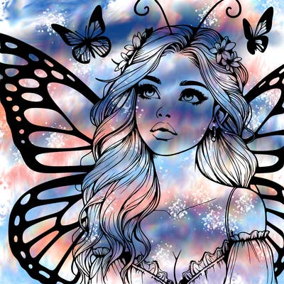 butterfly fairy realistic girl