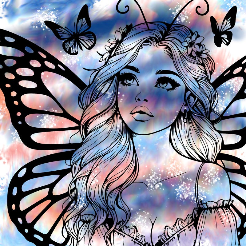 butterfly fairy realistic girl