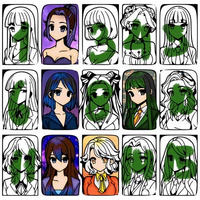 girls that look diffrent anime