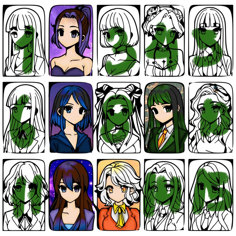 girls that look diffrent anime