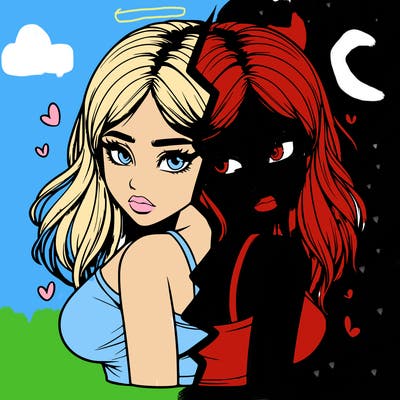 realistic girl split