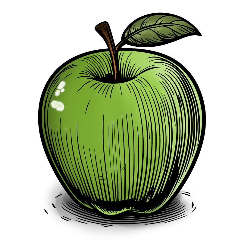 realistic apple