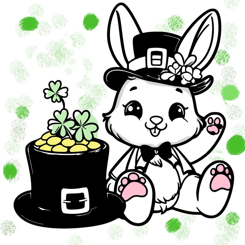 st. patrick's day, bunny.