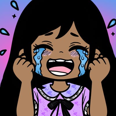 girl crying happy tears